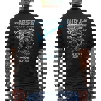 Shark Monster Truck Dad Monster Truck Are My Jam Truck Lover Men's T-shirt Back Print - Thegiftio