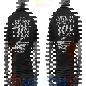 Shes My Trick Matching Couple Halloween Costume Boyfriend Men's T-shirt Back Print | Mazezy