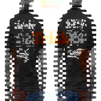 She's My Trick Skeleton Couples Matching Couple Halloween Men's T-shirt Back Print - Thegiftio UK