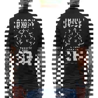 Sibling Rivalry Obviously Dads Moms Favorite Son Men's T-shirt Back Print | Seseable UK