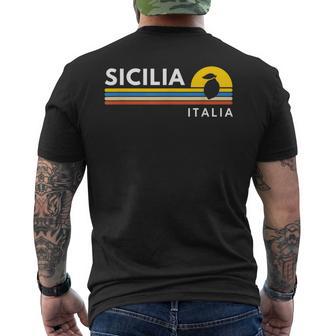 Sicilia Italia Italy Lemon Souvenirsintage Retro T-Shirt mit Rückendruck - Geschenkecke