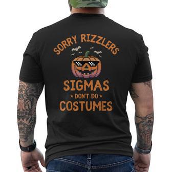 Sigmas Don't Do Costumes Halloween Sigma Men's T-shirt Back Print - Thegiftio UK