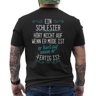 Silesia Schlesier Germany Poland Slogan T-Shirt mit Rückendruck - Seseable