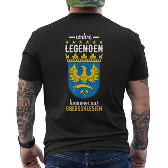 Silesia Upper Silesia Polska Flag T-Shirt mit Rückendruck - Geschenkecke