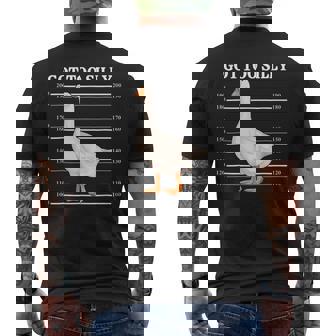 Silly Goose Mugshot Got Too Silly Goose In Jail Men's Back Print T-Shirt - Monsterry