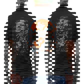 Skeleton Guitar Player Halloween Costume Guitarist Musician Men's T-shirt Back Print | Seseable UK