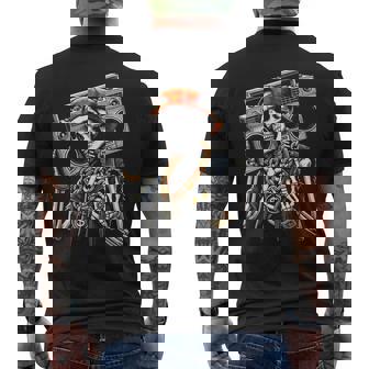 Skeleton Rocker Hand Horn Halloween Costume Cool Rock Music Men's T-shirt Back Print | Seseable UK