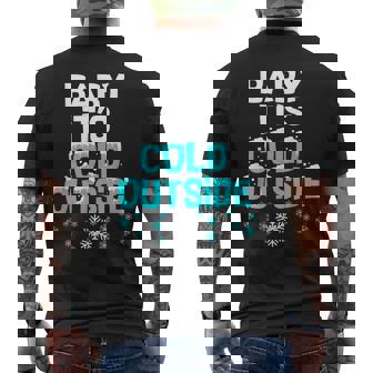 Ski Baby Its Cold Outside Men's Back Print T-Shirt - Monsterry