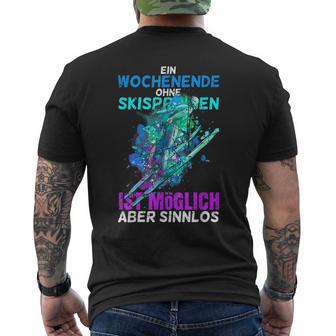 Ski Jumping Winter Sport For Skiing Fans T-Shirt mit Rückendruck - Geschenkecke