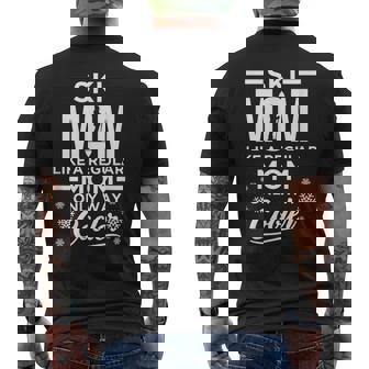 Ski Season Skiing Skier For Cool Mom Men's Back Print T-Shirt - Monsterry