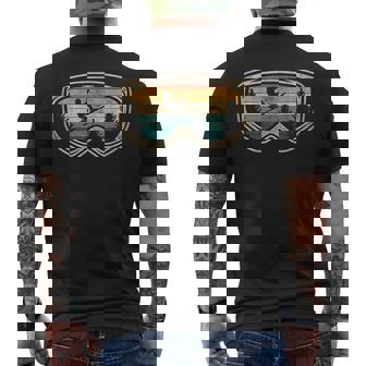 Skiing Skiing Gift Ski Goggles Winter Sport Snowboard Men's Back Print T-Shirt - Monsterry