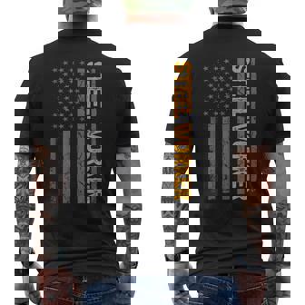 Sl Worker Union Worker Proud Labor Party American Flag Men's T-shirt Back Print - Monsterry