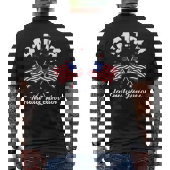 Smith Family Reunion 2022 American Flag Matching Men's T-shirt Back Print - Monsterry