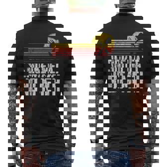 Smoke Meat Not Meth Grilled Bbq Dad Brisket Grilling Men's T-shirt Back Print - Monsterry
