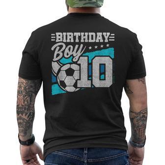 Soccer Birthday Party 10 Year Old Boy 10Th Birthday Men's T-shirt Back Print | Seseable UK