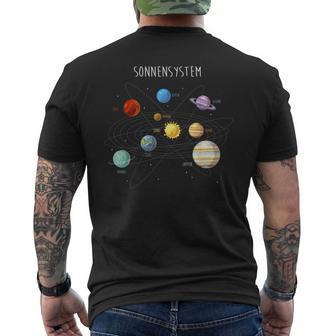 Solar System Planets Star System Sun & Universe T-Shirt mit Rückendruck - Geschenkecke