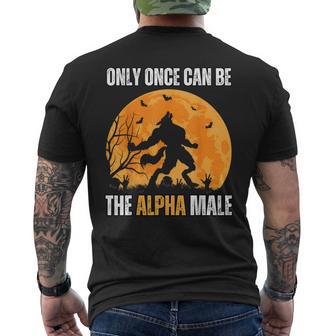Solo Unaolta Può Essere Alpha Wolf Meme Forte E Fiducioso T-shirt da uomo con stampa posteriore - Novitaregali