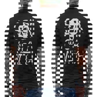 Son Of A Witch Halloween Men's T-shirt Back Print - Monsterry