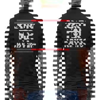 Sorry For Partying Halloween Birthday Humor Men's T-shirt Back Print - Thegiftio UK