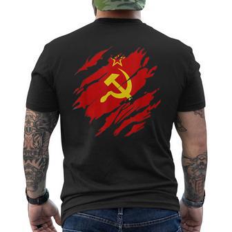 Soviet Flag Retro Ussr Soviet Union Cccp T-Shirt mit Rückendruck - Geschenkecke