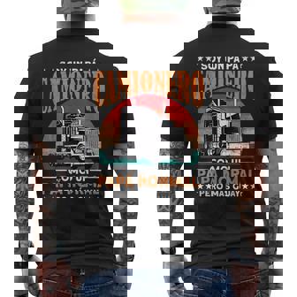 Soy Un Padre Camionero Como Un Papá Normal Pero Más Fresco Camiseta Hombre Estampado Espalda - Regaloses