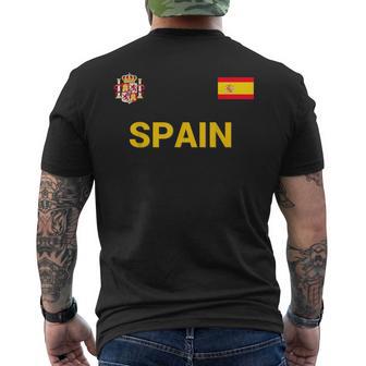 Spain Espana Flag Football T-Shirt mit Rückendruck - Geschenkecke