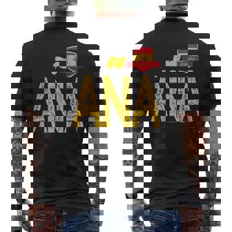 Spain España Human-Flag Letter A And Ñ And A Spain España Men's T-shirt Back Print - Thegiftio UK