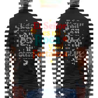 Spanish Jesus God Lover El Senor Es Mi Roca Y Mi Fortaleza Men's T-shirt Back Print - Monsterry