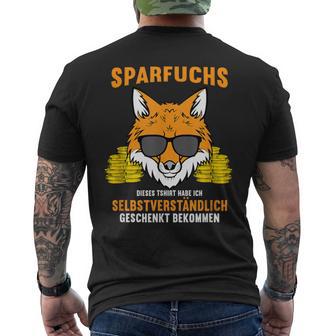 Sparfuchs Money Geizig Sparsam T-Shirt mit Rückendruck - Geschenkecke