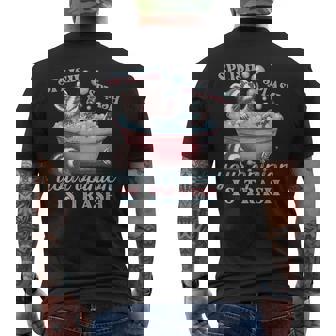 Splish Splash Your Opinion Is Trash Raccoon Men's T-shirt Back Print - Thegiftio