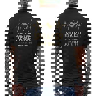 Spraker Just Did I Personalized Last Name Men's T-shirt Back Print - Thegiftio UK