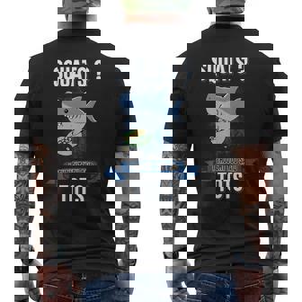 Squats I Thought You Said Tots Shark Lover Animal Workout Men's T-shirt Back Print - Monsterry