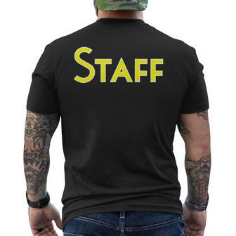 Staff School College Corporate Concert Event Clothing Men's T-shirt Back Print - Monsterry UK