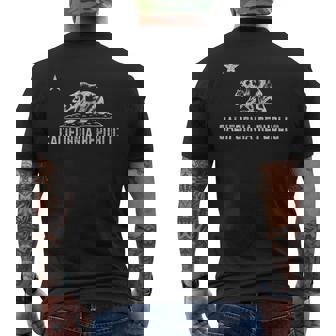 State Flag Of California Republic Los Angeles Bay Area Men's T-shirt Back Print - Thegiftio