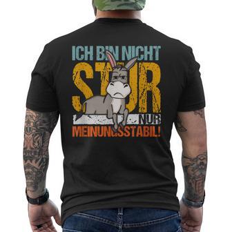 Statement Sturer Esel Ich Bin Nicht Stur Nur Meinungsstabil T-Shirt mit Rückendruck - Geschenkecke