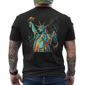 Statue Historique De La Liberté New York City Usa Noël T-shirt imprimé au dos - Cadeauxyz