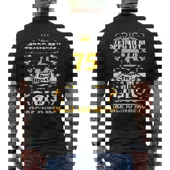 Stepping Into My 75Th Birthday With Gods Grace And Mercy Men's T-shirt Back Print | Seseable UK