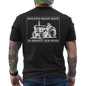 Steyr Oldtimer Traktor Fan T-Shirt mit Rückendruck - Geschenkecke