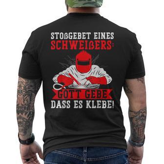 Stoßgebet Einer Welderer T-Shirt mit Rückendruck - Geschenkecke