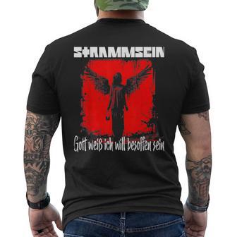 Stramm Sein Gott Weiß Ich Will Besoffen Sein Sein Sein T-Shirt mit Rückendruck - Geschenkecke