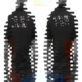 Stylish Friends Giving Party Thanksgiving Outfit Men's Back Print T-Shirt - Monsterry