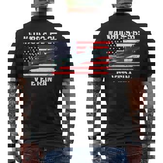 Submarine USS Wahoo SS-565 Veteran Grandfather Dad Son Men's Back Print T-Shirt - Monsterry