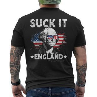 Suck It England 4Th Of July George Washington 1776 Men's T-shirt Back Print - Monsterry AU