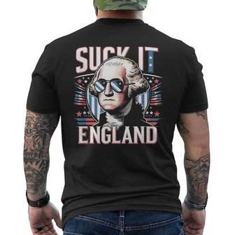 Suck It England 4Th Of July George Washington America Men's T-shirt Back Print - Monsterry DE