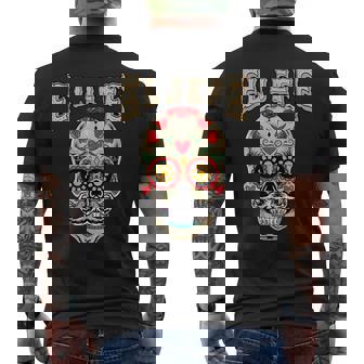 Sugar Skull El Jefe Dia De Los Muertos Day Of Dead Halloween Men's T-shirt Back Print | Mazezy