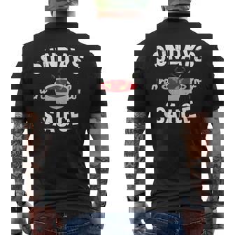 Sundays Are For Sauce Men's Back Print T-Shirt - Monsterry