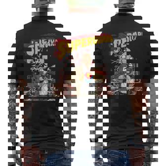 Super Quark Piero Angela Supereroe Divulgazione Documentario T-shirt da uomo con stampa posteriore - Novitaregali