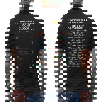 I Survived 100 Days Of School Drop Off Lines 100 Days Men's T-shirt Back Print - Monsterry