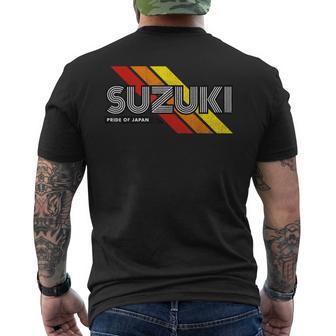 Suzuki Japanese Family Name Retro Vintage Men's T-shirt Back Print | Seseable UK