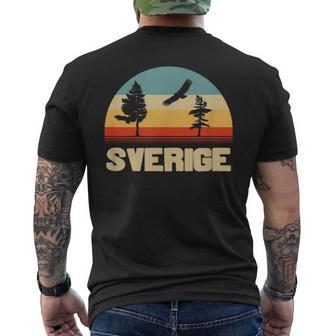 Sweden Sverige Retro Natural T-Shirt mit Rückendruck - Geschenkecke